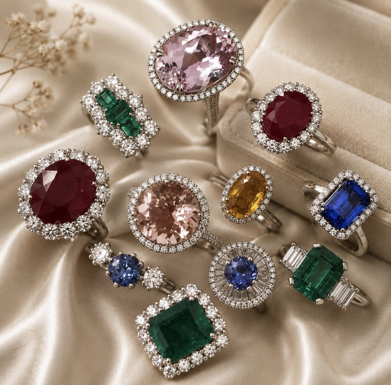Coloured Gemstone Rings