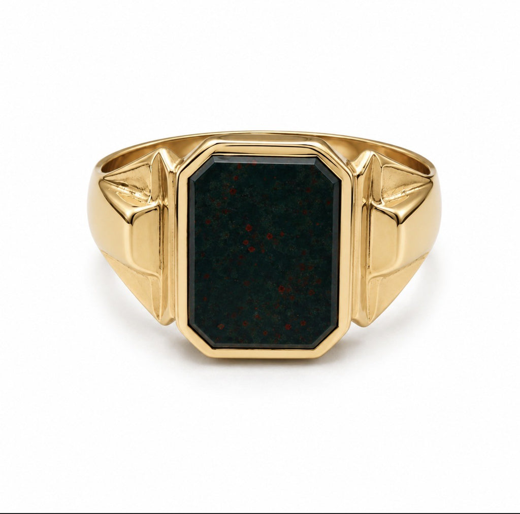 9ct Bloodstone Square Signet Ring