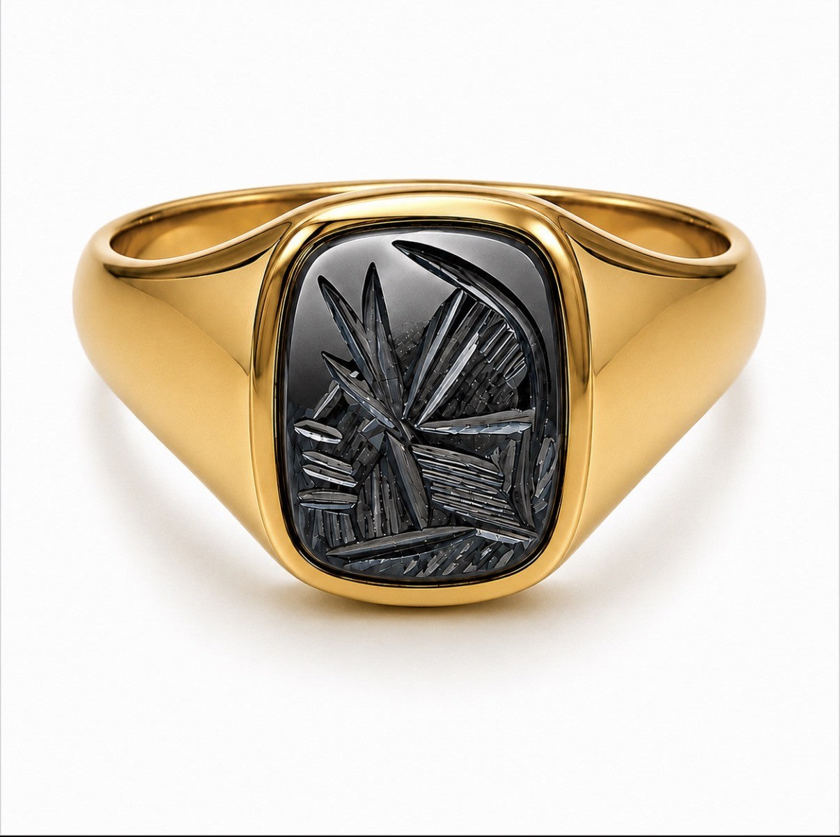 9ct Hematite Signet Ring