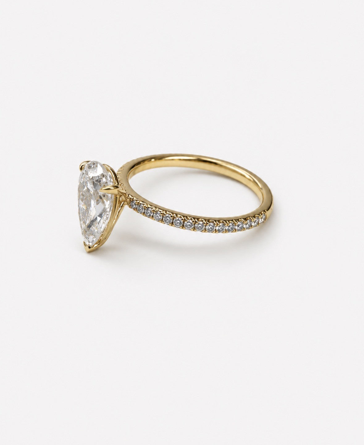 9ct Lab Grown Pear Solitaire