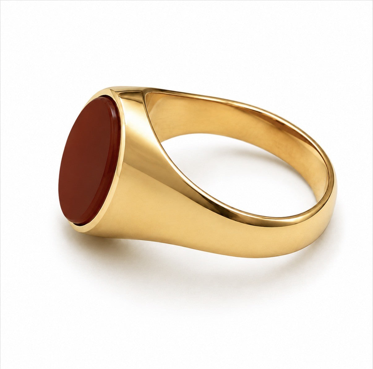 9ct yellow gold Carnelian Oval Signet
