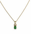 Oval Emerald & Diamond Pendant