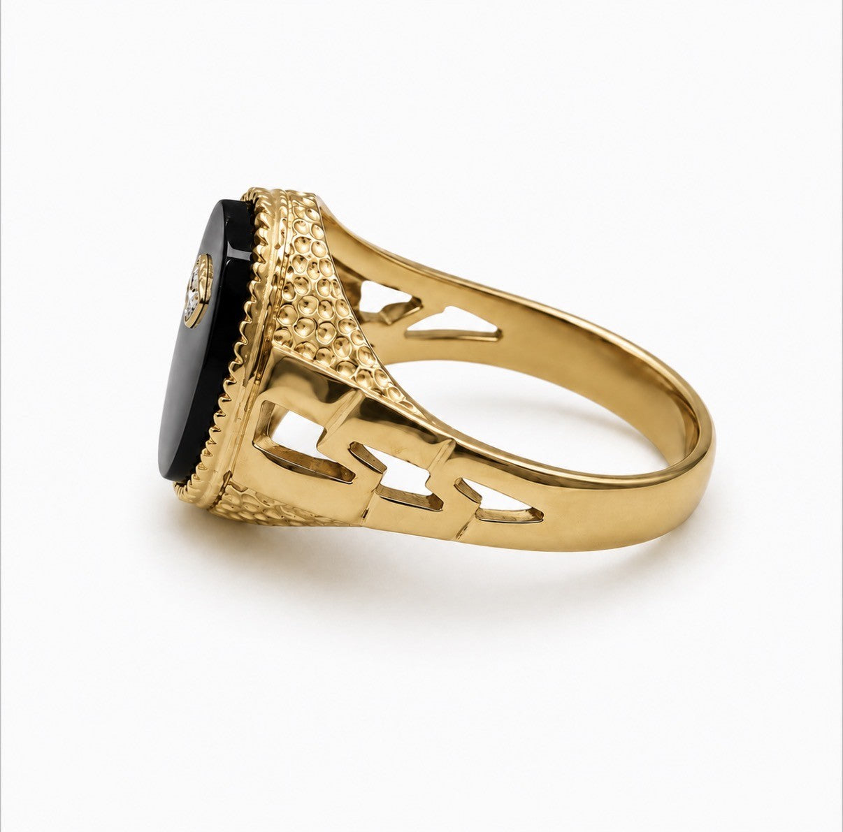 9ct Onyx & Diamond Ring