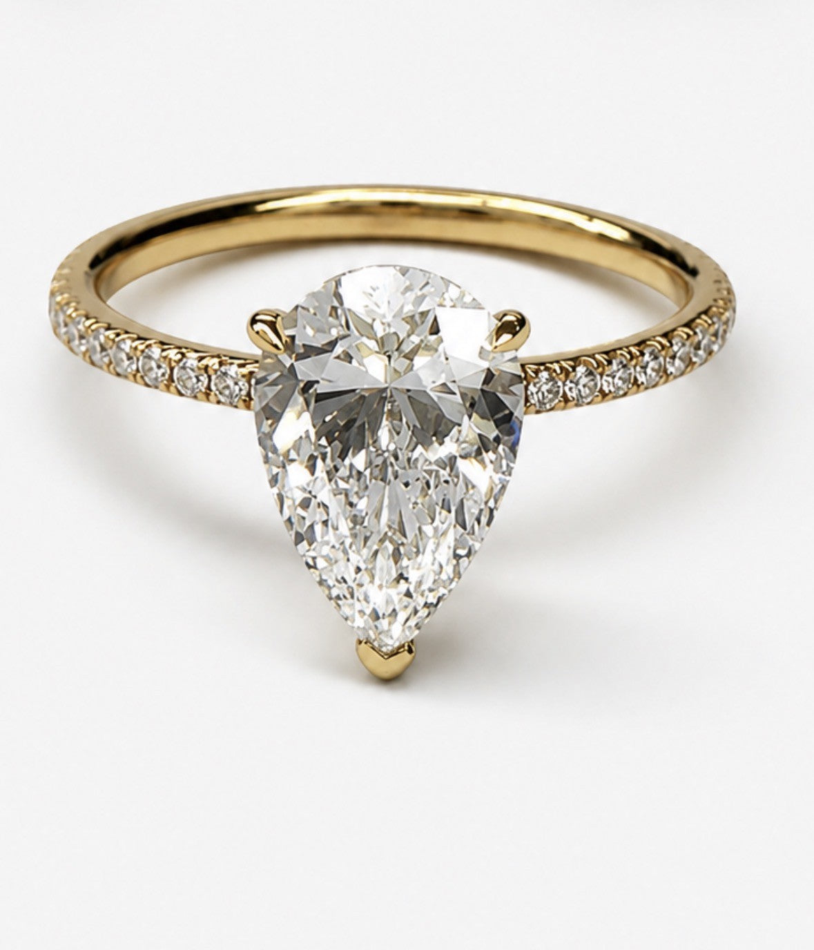 9ct Lab Grown Pear Solitaire