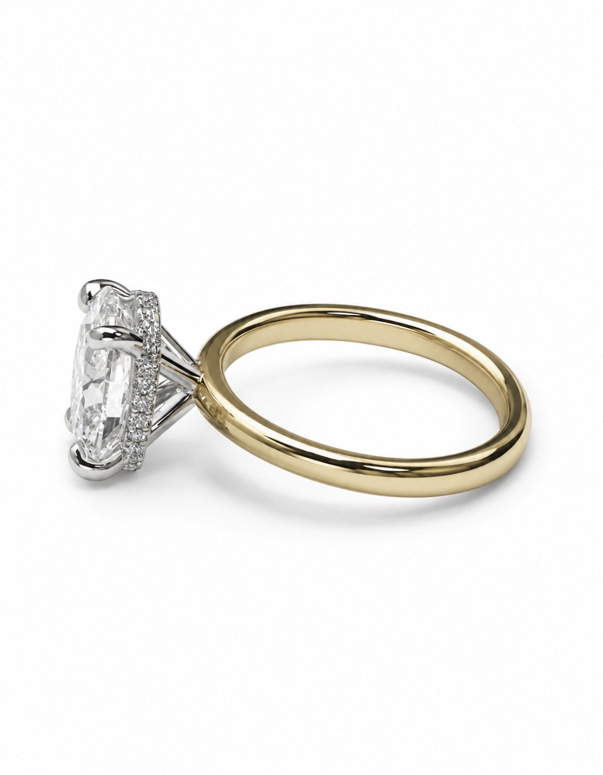 18ct Oval Lab Grown Diamond Ring