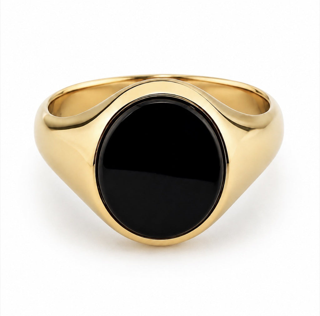 9ct Onyx Signet Ring
