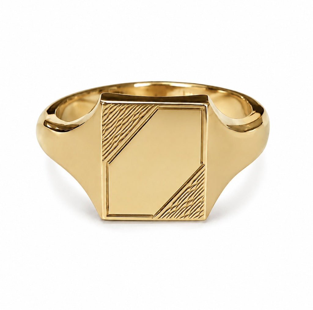 9ct Square Signet Ring